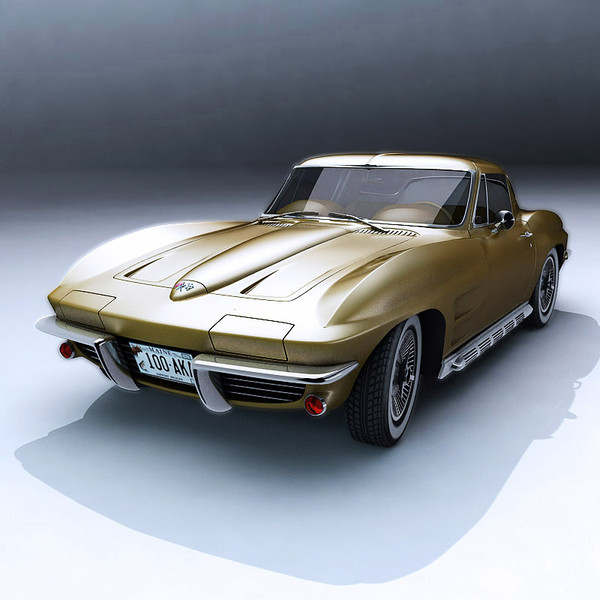 chevrolet corvette stringray 3d model - Chevrolet Corvette Stringray 1963 by guillaume_44