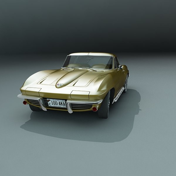 chevrolet corvette stringray 3d model - Chevrolet Corvette Stringray 1963 by guillaume_44