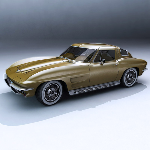 chevrolet corvette stringray 3d model - Chevrolet Corvette Stringray 1963 by guillaume_44