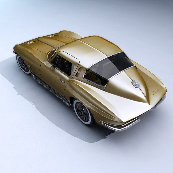 chevrolet corvette stringray 3d model - Chevrolet Corvette Stringray 1963 by guillaume_44