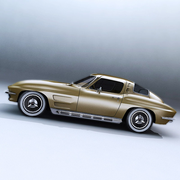 chevrolet corvette stringray 3d model - Chevrolet Corvette Stringray 1963 by guillaume_44