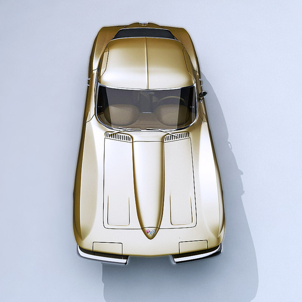 chevrolet corvette stringray 3d model - Chevrolet Corvette Stringray 1963 by guillaume_44