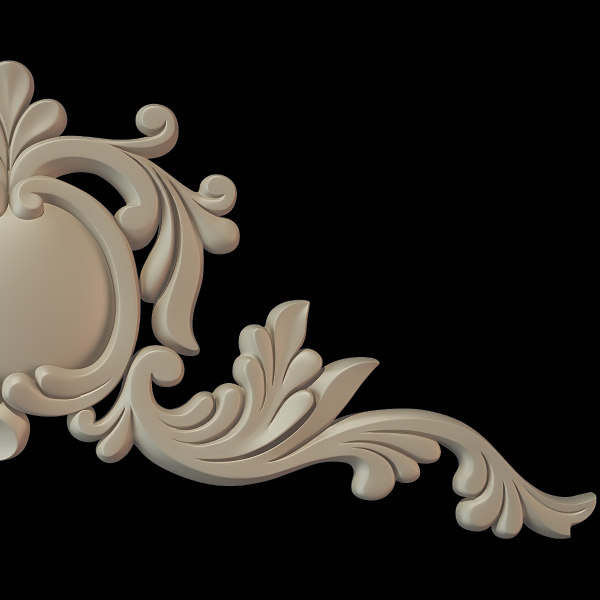 3d decorate facades model - Molding Cartouche 36 by Makhota