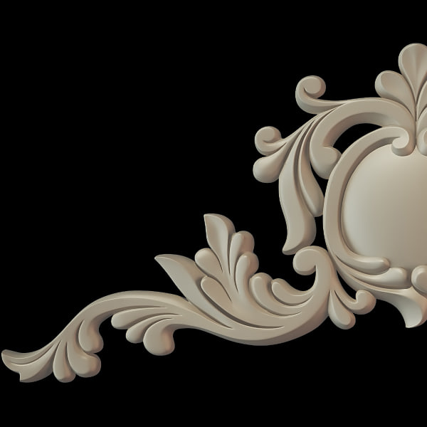 3d decorate facades model - Molding Cartouche 36 by Makhota