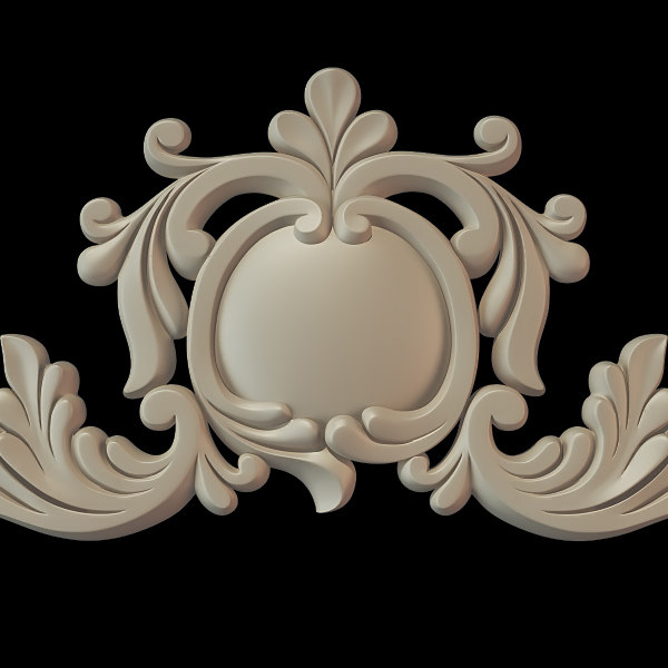 3d decorate facades model - Molding Cartouche 36 by Makhota