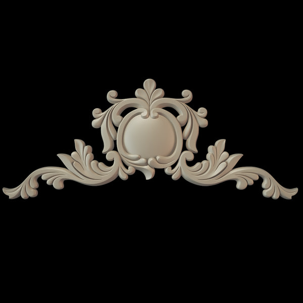3d decorate facades model - Molding Cartouche 36 by Makhota