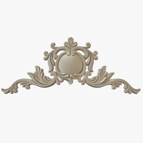 3d decorate facades model - Molding Cartouche 36 by Makhota