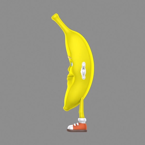 lightwave cool cartoon banana - Cartoon banana by kengustudio