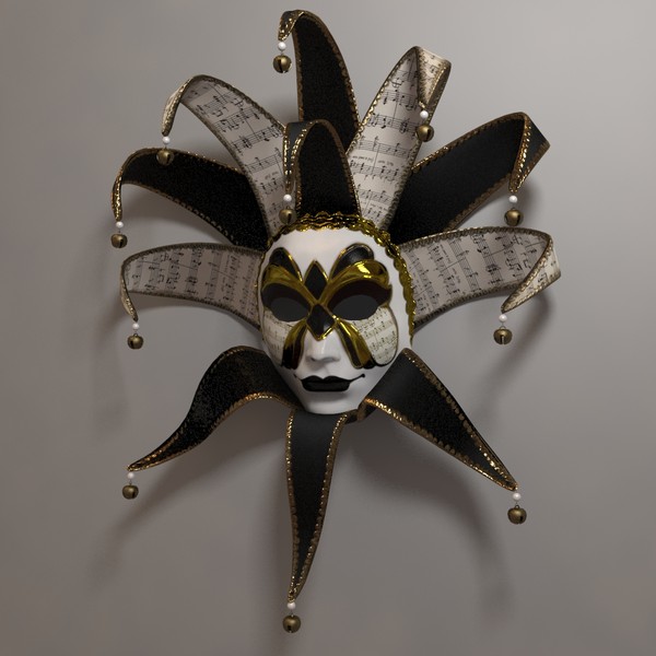 venetian mask 3d max - Venetian Mask A... by iio