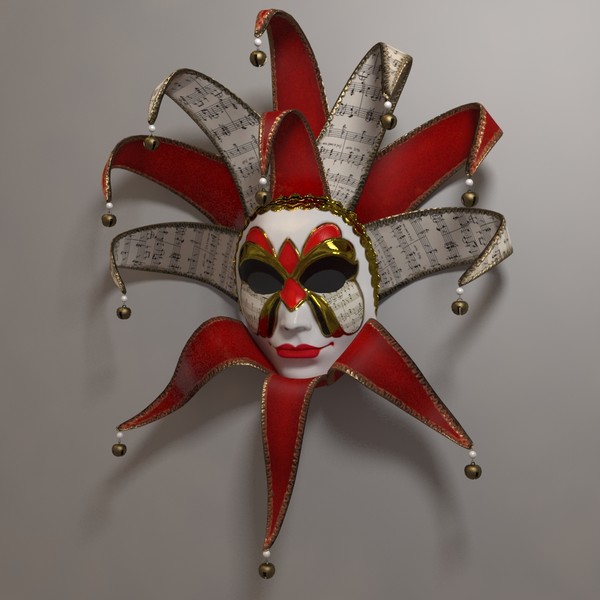 venetian mask 3d max - Venetian Mask A... by iio