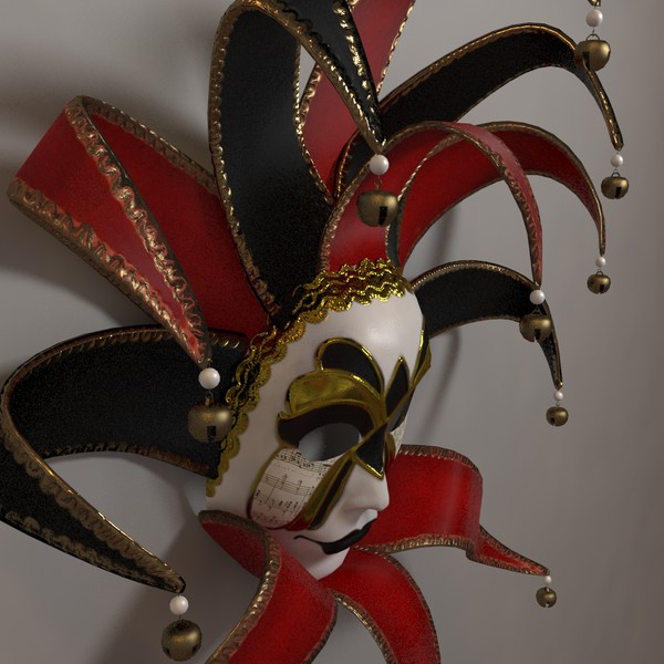 venetian mask 3d max - Venetian Mask A... by iio