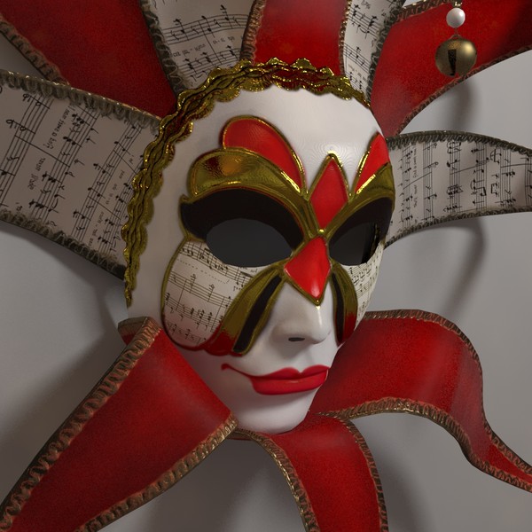 venetian mask 3d max - Venetian Mask A... by iio