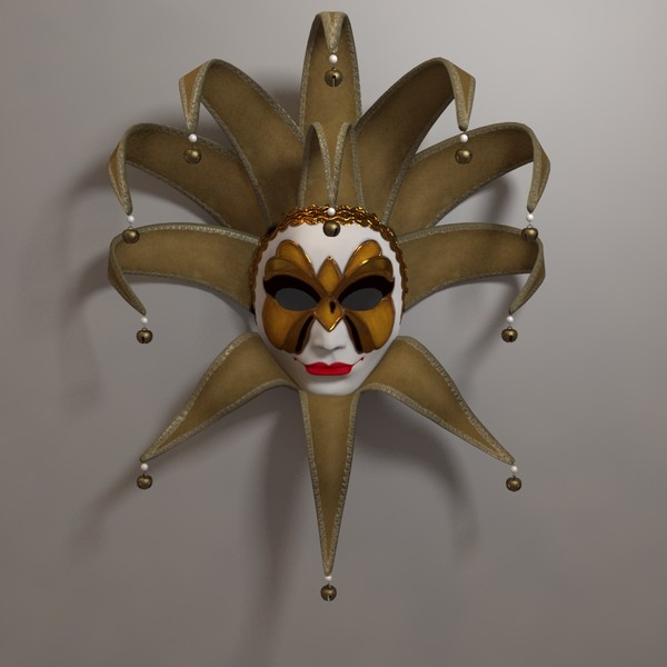 venetian mask 3d max - Venetian Mask A... by iio