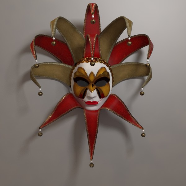 venetian mask 3d max - Venetian Mask A... by iio