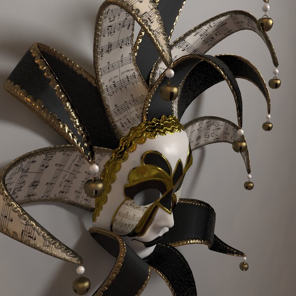 venetian mask 3d max - Venetian Mask A... by iio