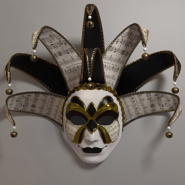 venetian mask 3d max - Venetian Mask A... by iio