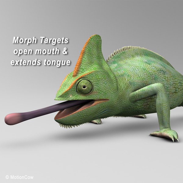 3d chameleon tongue model - Chameleon ( Green )... by MotionCow