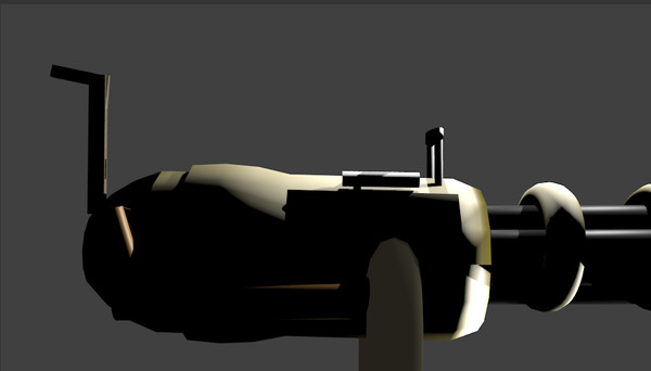 3d mini gold gun model - Golden Minigun SALE... by Claymodels