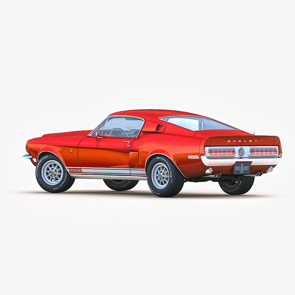 shelby mustang gt500kr 1968 c4d - Shelby Mustang GT500KR 1968 (2) by Bevzakost