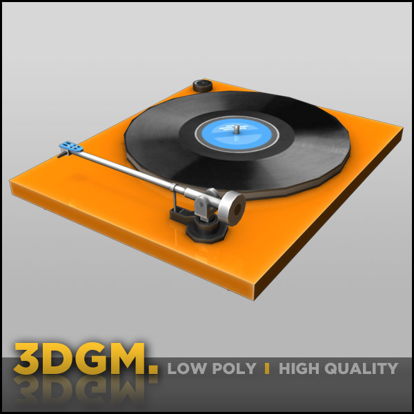 3d model modern turntable - modern turntable 3DGM by 3D Game Models