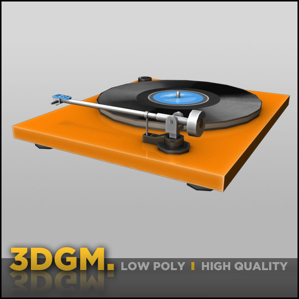 3d model modern turntable - modern turntable 3DGM by 3D Game Models
