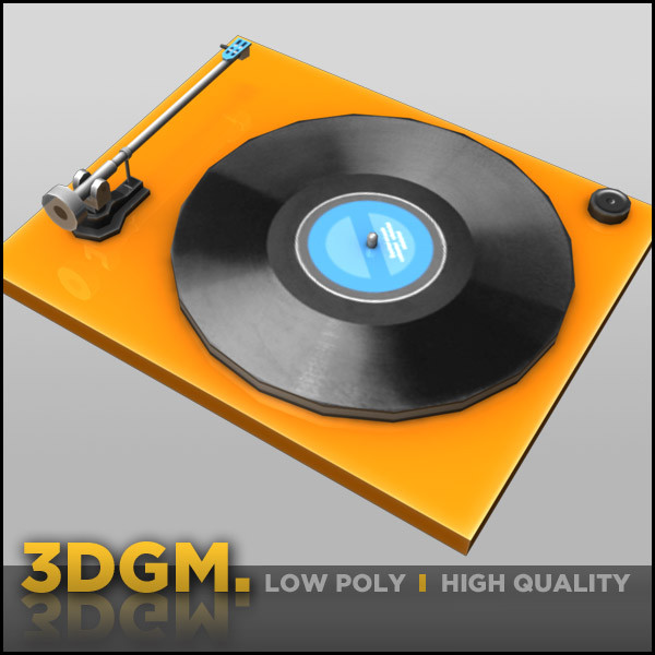 3d model modern turntable - modern turntable 3DGM by 3D Game Models
