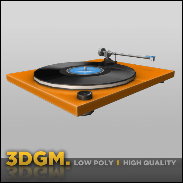 3d model modern turntable - modern turntable 3DGM by 3D Game Models