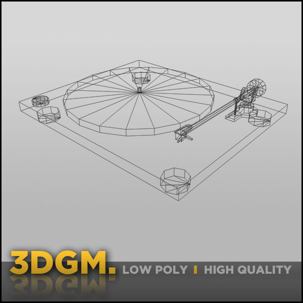 3d model modern turntable - modern turntable 3DGM by 3D Game Models
