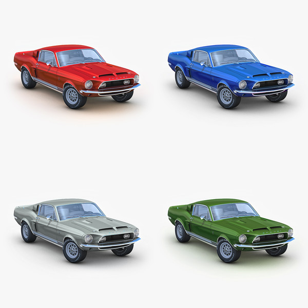 shelby mustang gt500kr 1968 c4d - Shelby Mustang GT500KR 1968 (2) by Bevzakost