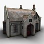 3d old cottage