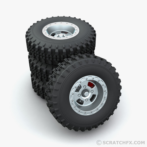 quad bike wheel 3d max - QUAD BIKE WHEEL by ScratchFX