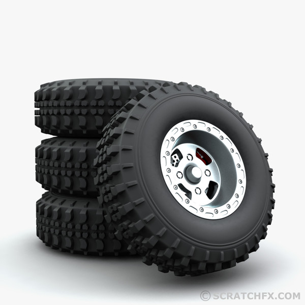 quad bike wheel 3d max - QUAD BIKE WHEEL by ScratchFX