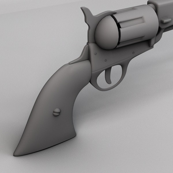 circa confederate pistol revolver 3d model - Confederate Pistol by tdubic