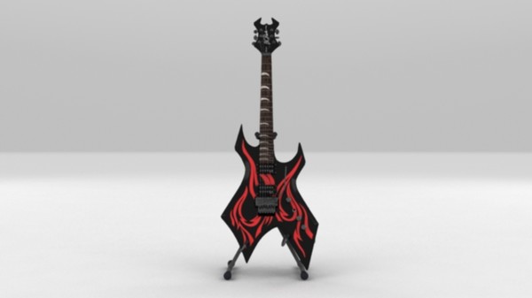 3d rich warlock electric guitar - BC Rich Warlock by Render Steel