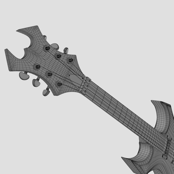 3d rich warlock electric guitar - BC Rich Warlock by Render Steel