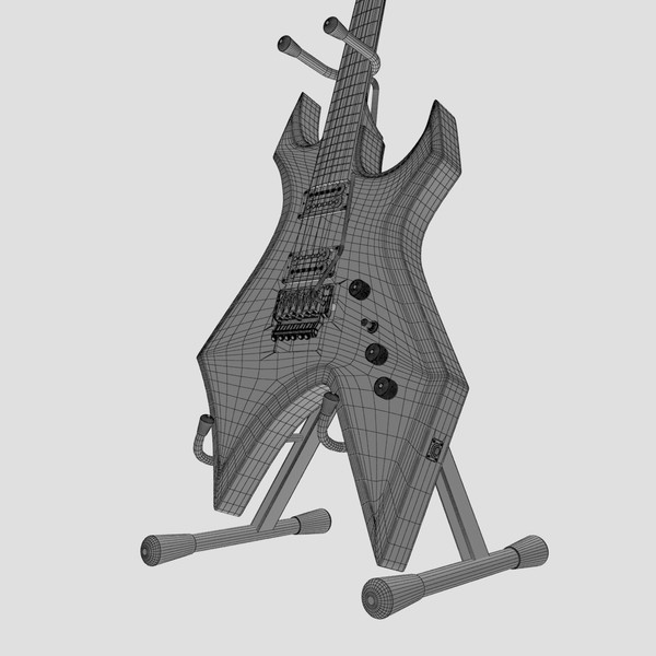 3d rich warlock electric guitar - BC Rich Warlock by Render Steel