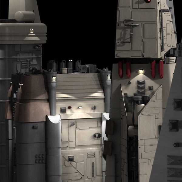 max futuristic sci fi buildings - Futuristic Sci fi Buildings by dastolidigital