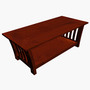 3d slant slat coffee table
