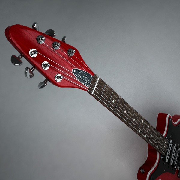 3d model red brian electric guitar - Brian May Guitar by Render Steel