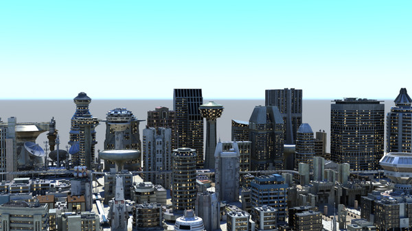 3d res scifi city buildings - High Res Scifi City by dastolidigital