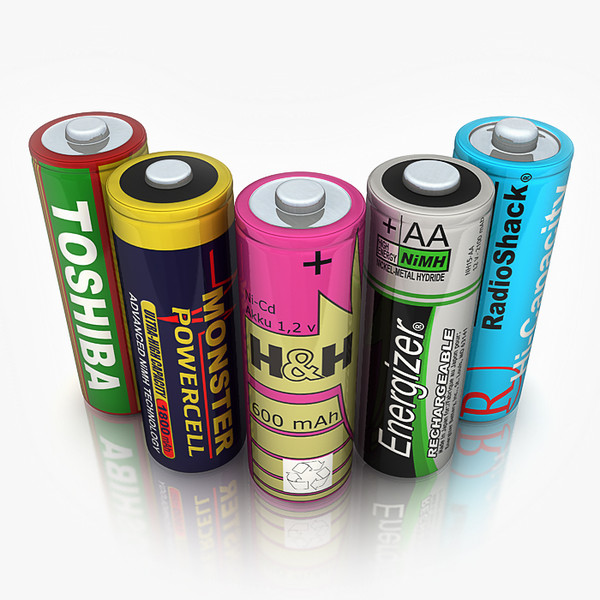 3d batterys toshiba energizer model - 5 Batterys (+ Duracell) by NesAn Studio