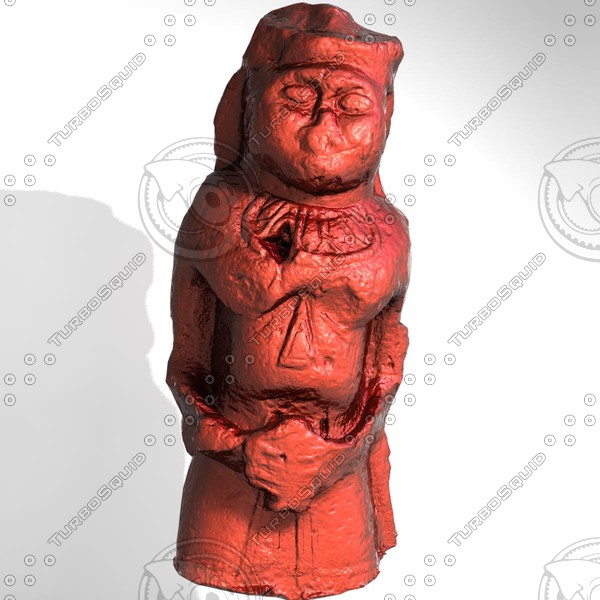3d statue stone model - Polovtsian stone statue of the warrior_3 by edikm1