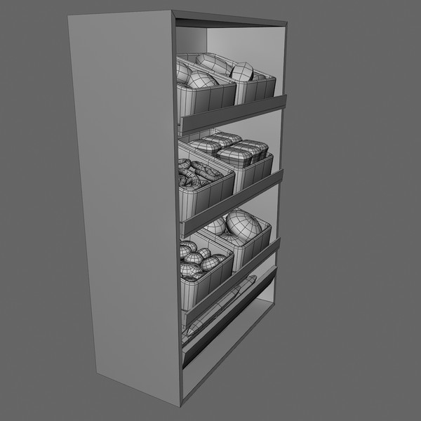 display bread 3d max - Bread Shelves 3d model by virtualclay