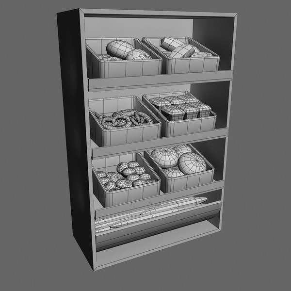 display bread 3d max - Bread Shelves 3d model by virtualclay