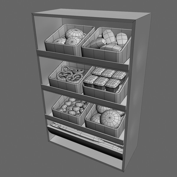 display bread 3d max - Bread Shelves 3d model by virtualclay
