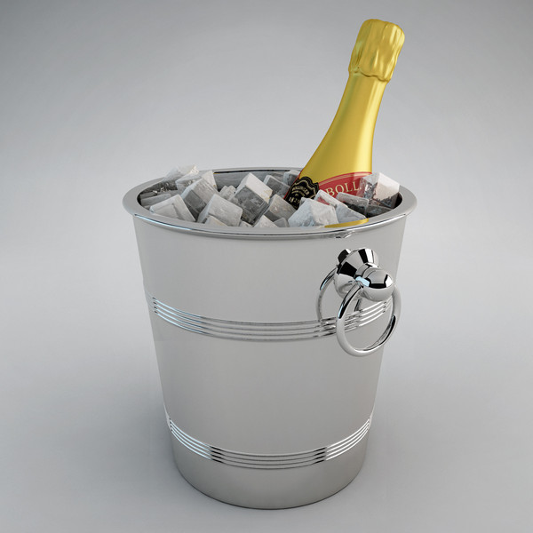 maya champagne ice bucket - Champagne Ice Bucket by happy3D