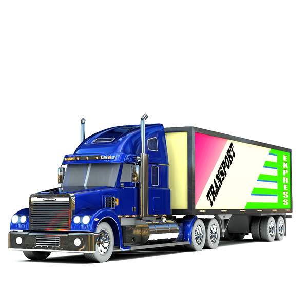 freightliner coronado truck 3d model - Freightliner Coronado truck by Sandu_Bublic