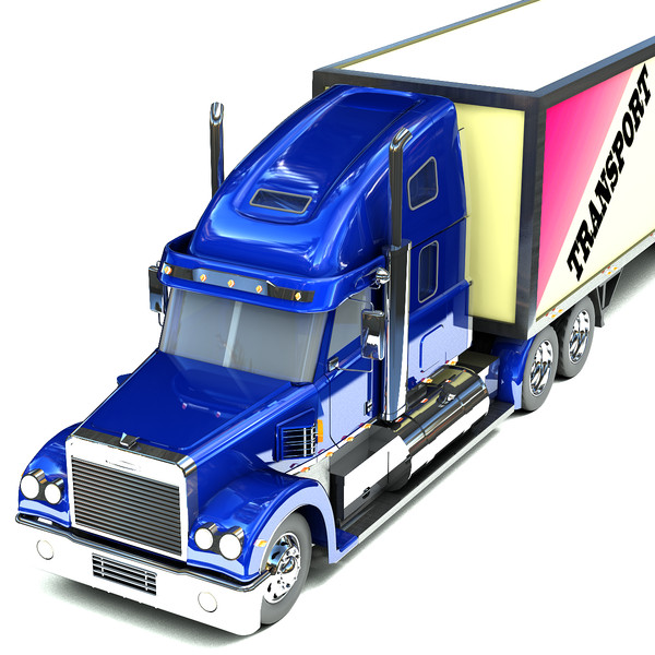 freightliner coronado truck 3d model - Freightliner Coronado truck by Sandu_Bublic