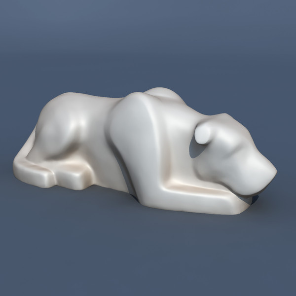 stylized dog 3d max - Dog by voronart