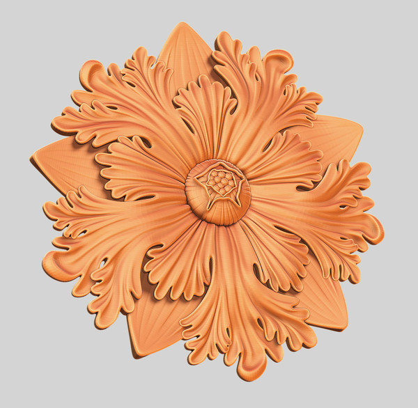 3d model 3d-model decorative - Basrelief rozetka... by aljasib